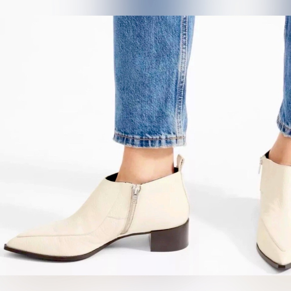 Everlane Cream Ankle Boots